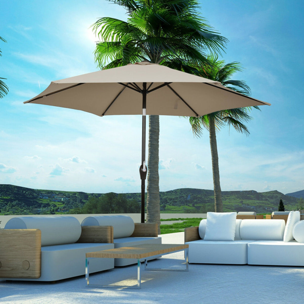 9' Marktparasol voor terrastafel