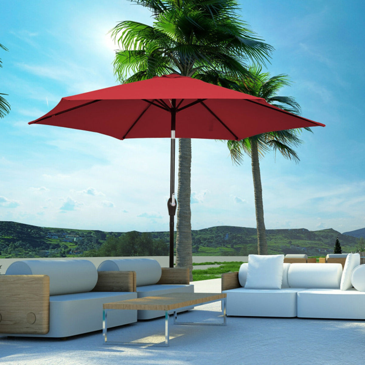 9' Marktparasol voor terrastafel