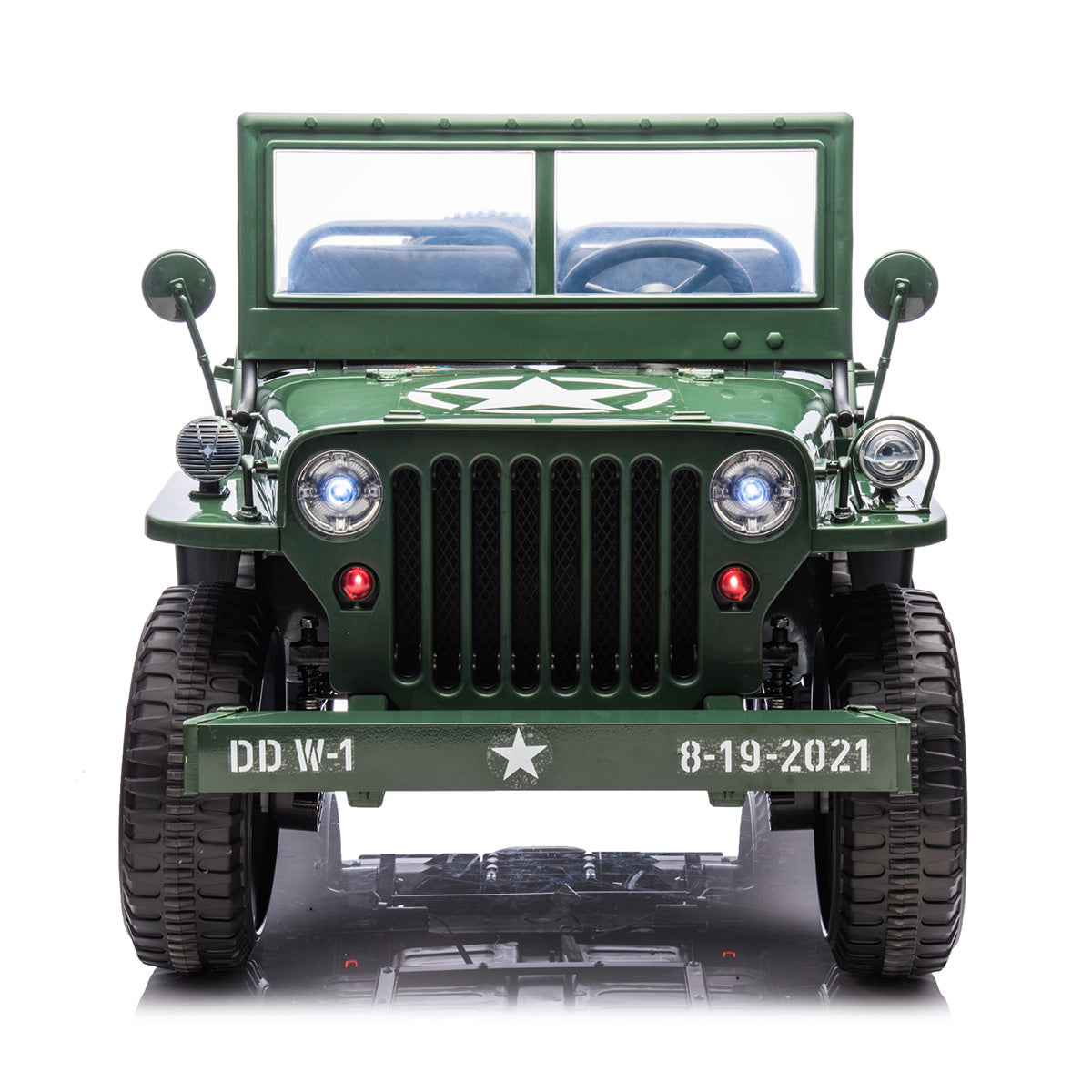 24V Militaire Willy Jeep voor kinderen