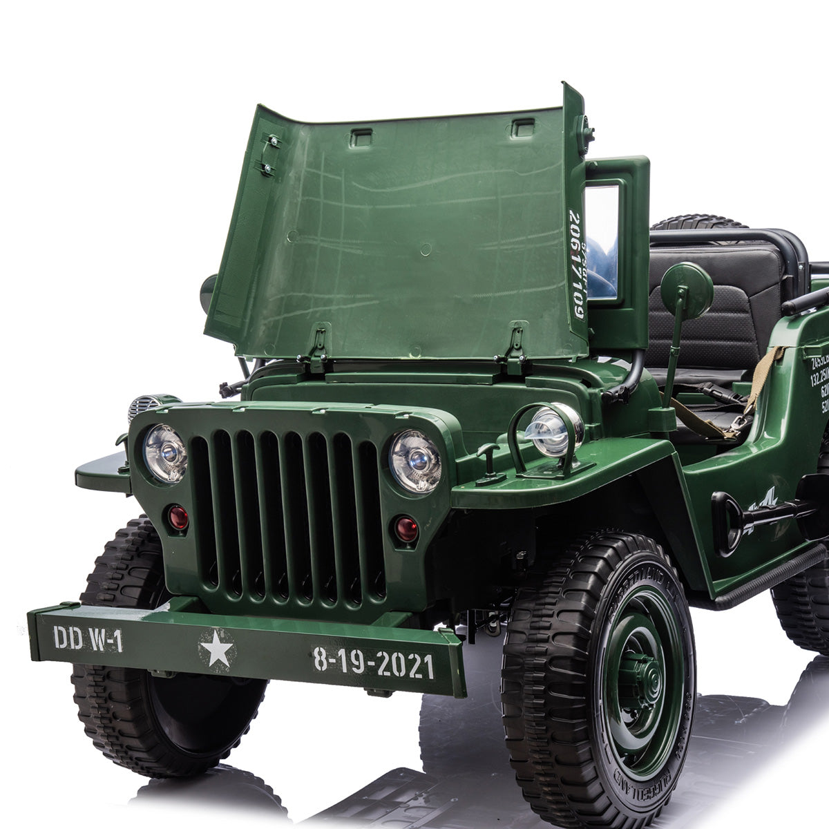 24V Militaire Willy Jeep voor kinderen