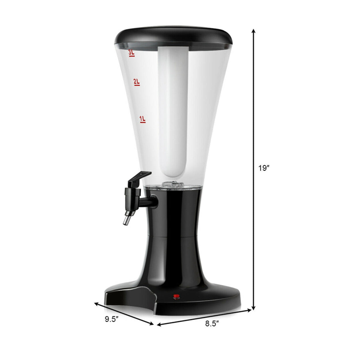 Bier-Zapfsäule mit LED-Beleuchtung (2er-Set)