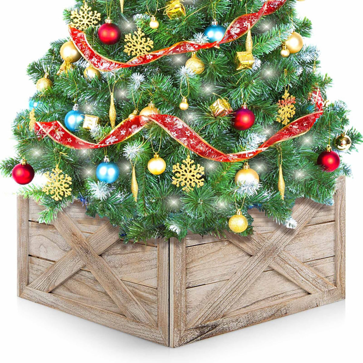 28,5'' Weihnachtsbaum-Manschette aus Holz