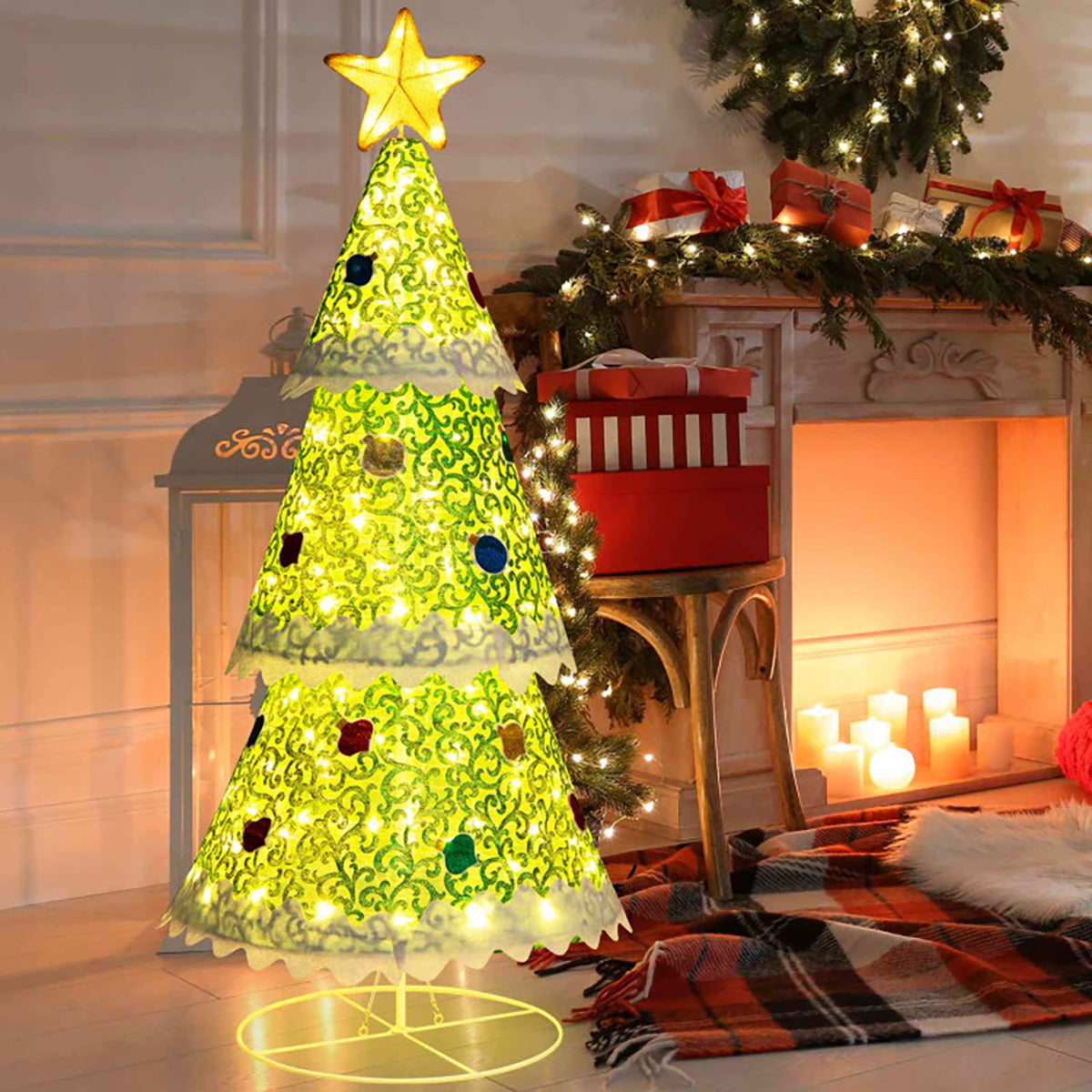 1,40 m beleuchteter Pop-up-Weihnachtsbaum