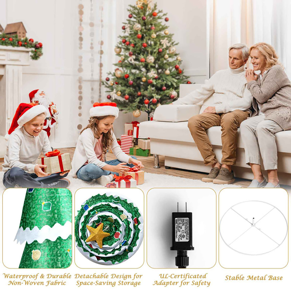 1,40 m beleuchteter Pop-up-Weihnachtsbaum