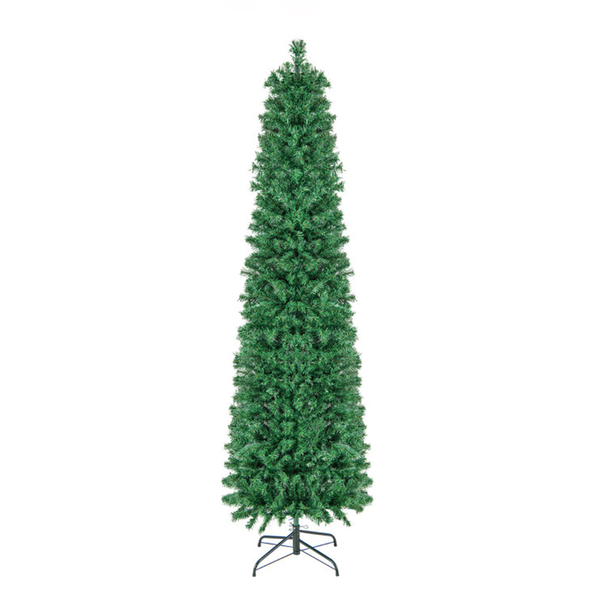 7' Pre-lit Artificial Pencil Christmas Tree with Fiber Optics