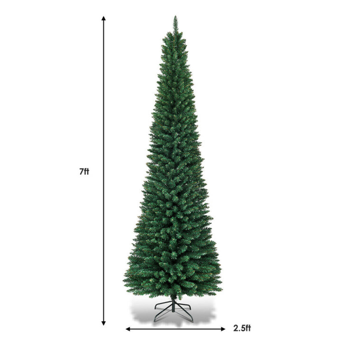 Kunstkerstboom (smal model) van 210 cm