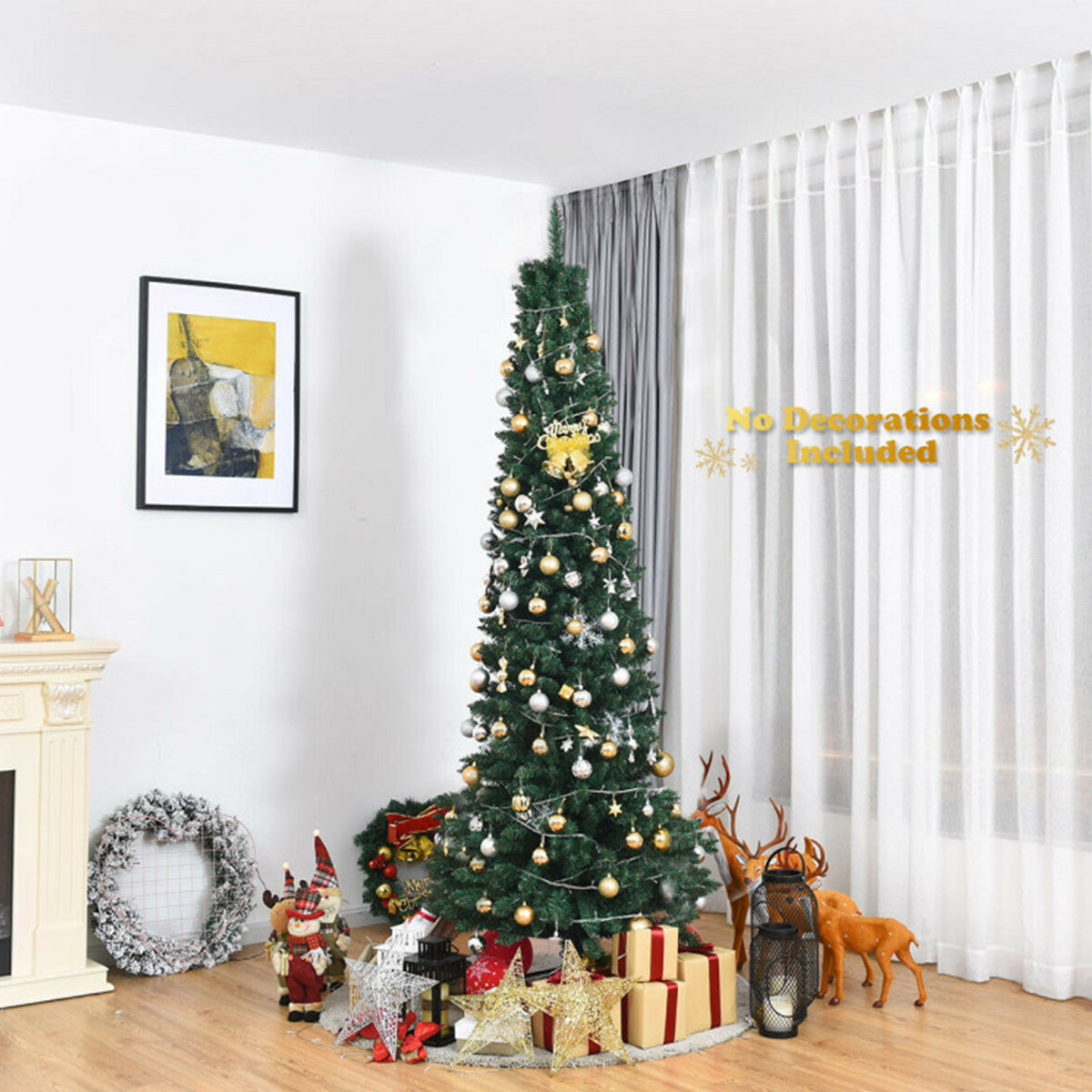 Kunstkerstboom (smal model) van 210 cm