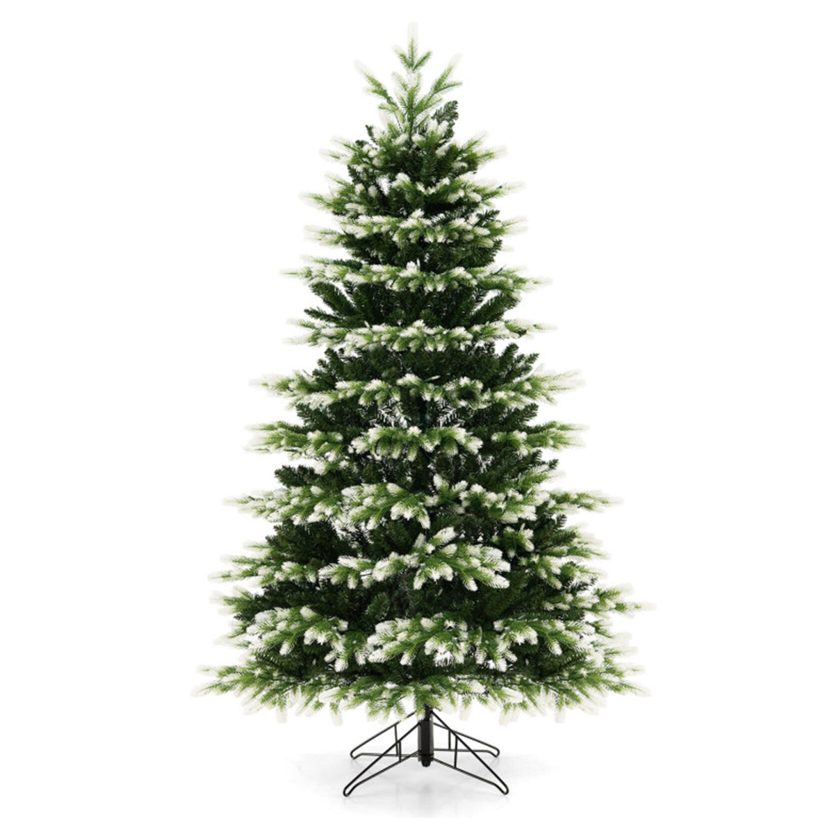 Snowy Tipped Pre-Lit Hinged Christmas Tree with Remote Control