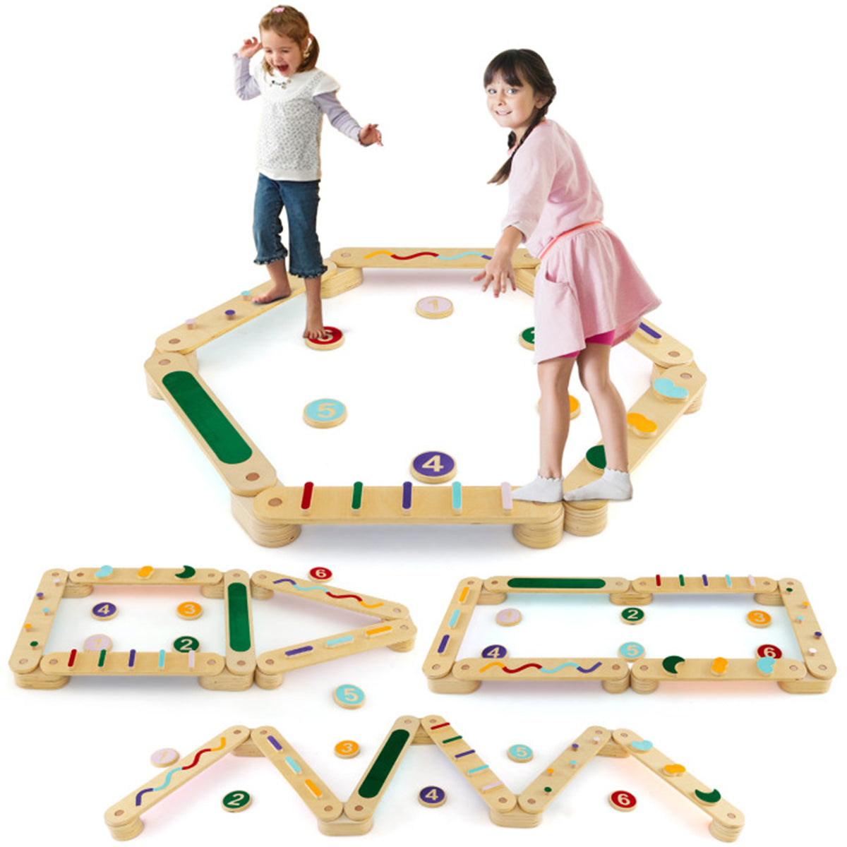 Montessori Balance Beam Set with Stepping Stones