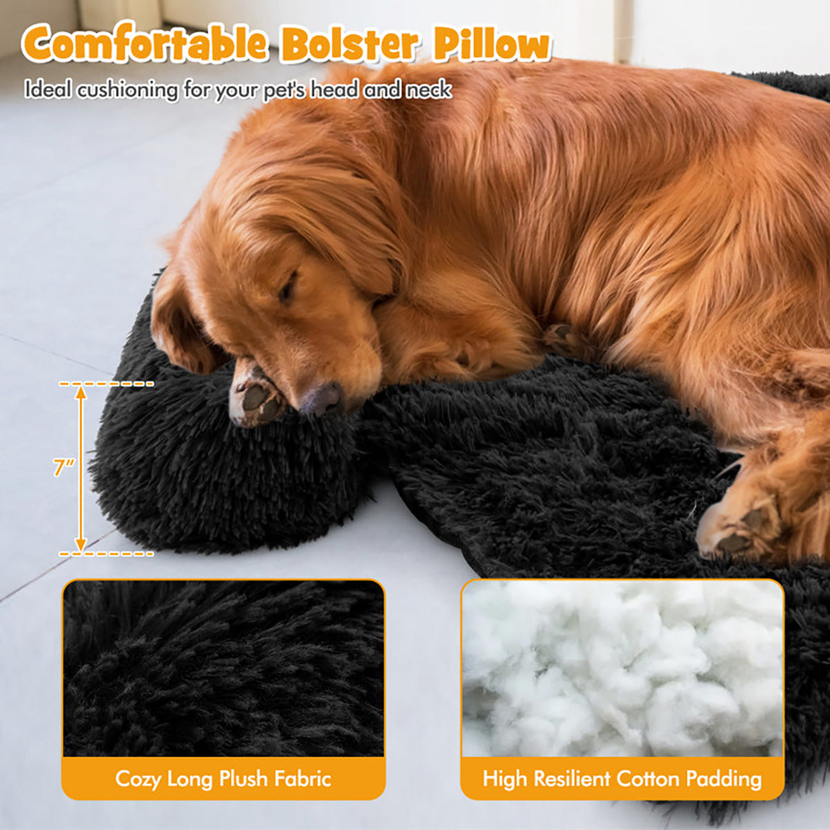 Cama sofá relajante para perros con base antideslizante
