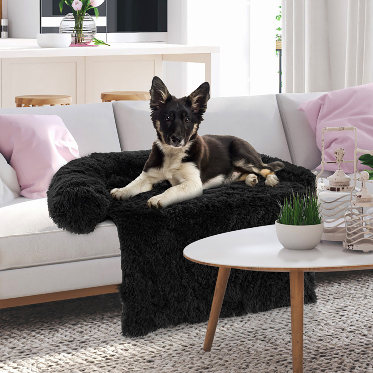 Cama sofá relajante para perros con base antideslizante