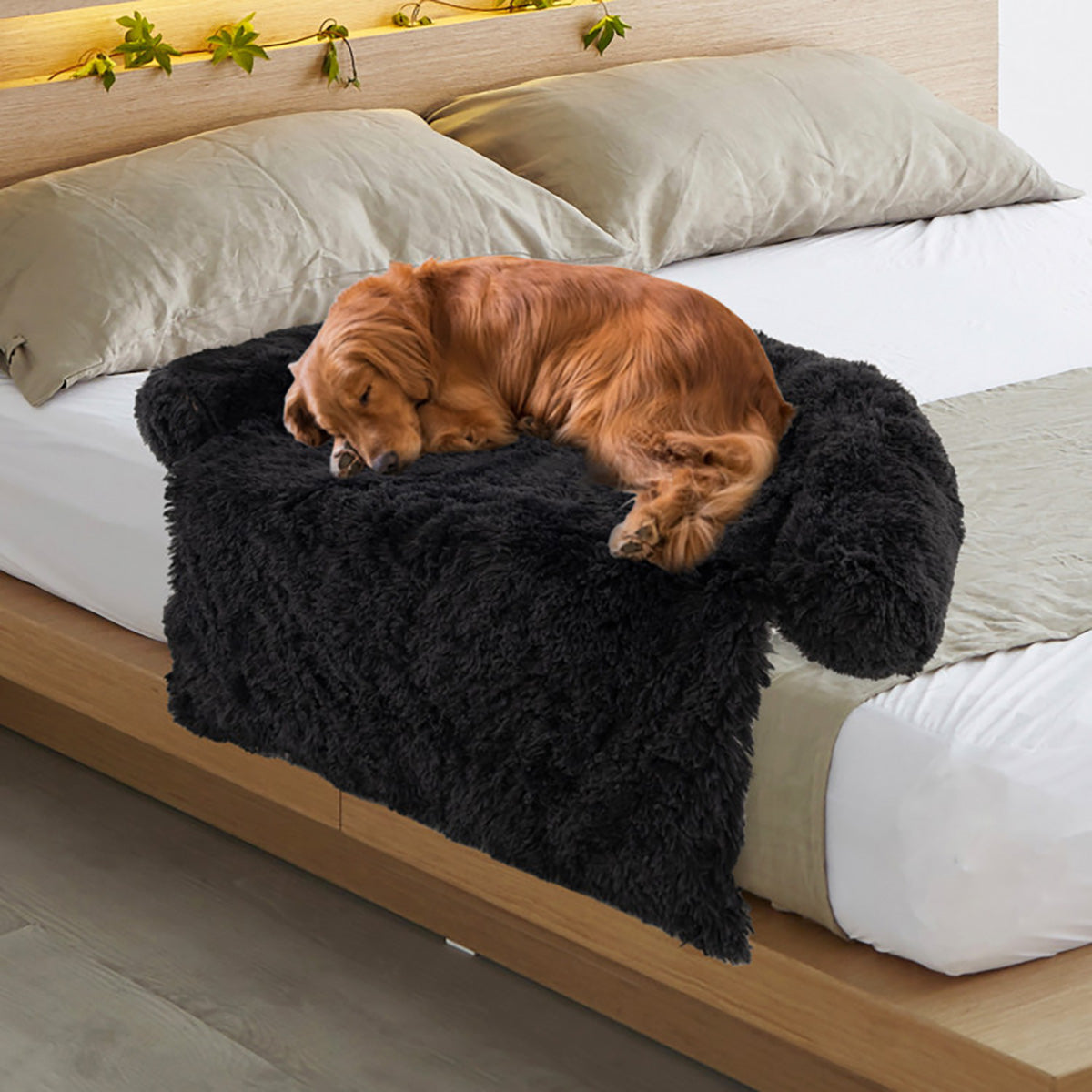 Cama sofá relajante para perros con base antideslizante