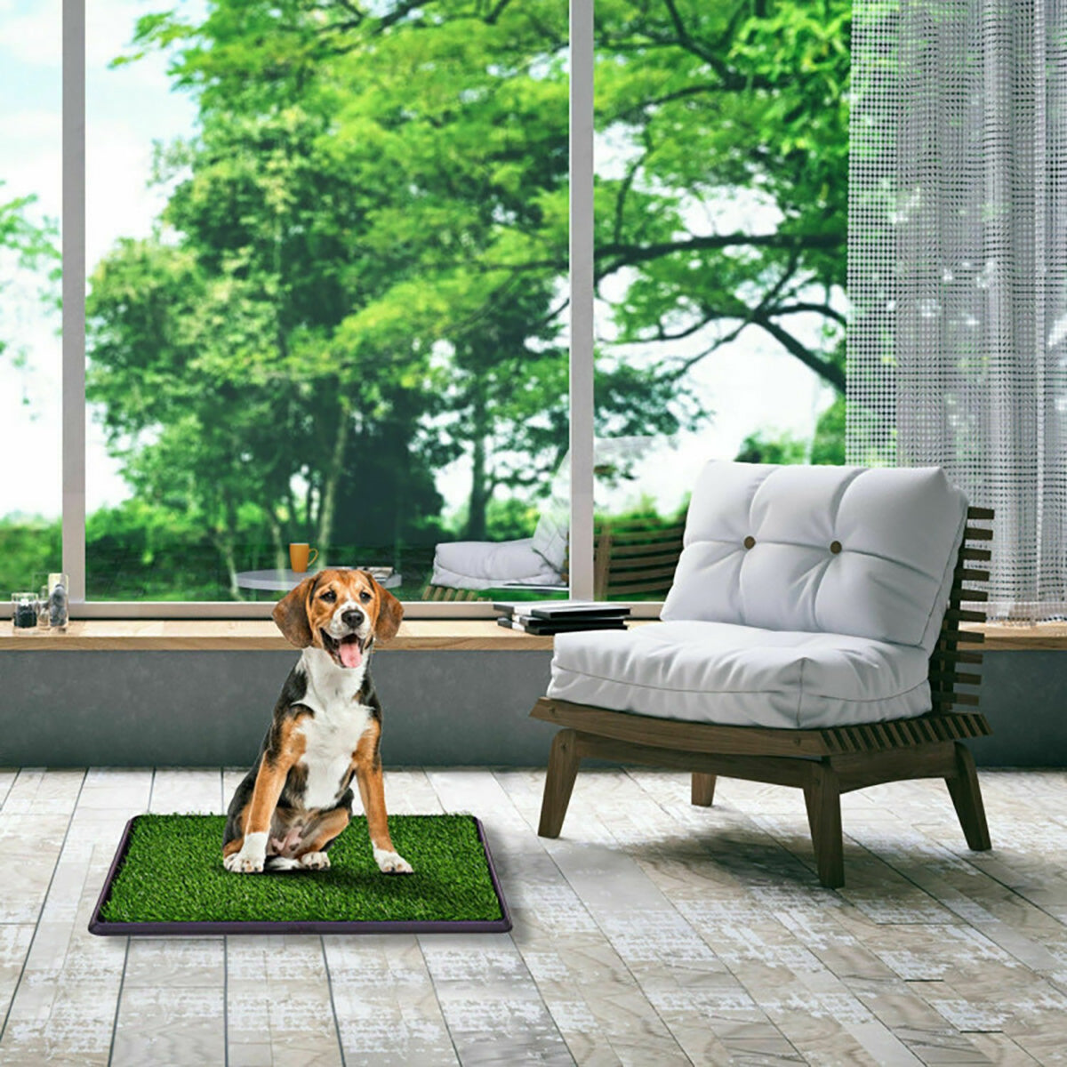 Kunstgras toilet voor puppy's