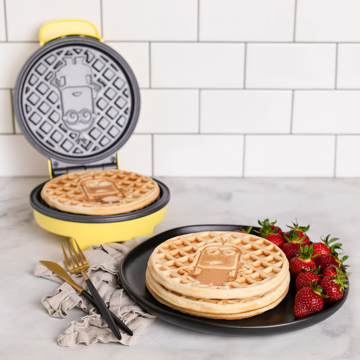 Minions Kevin runder Waffeleisen