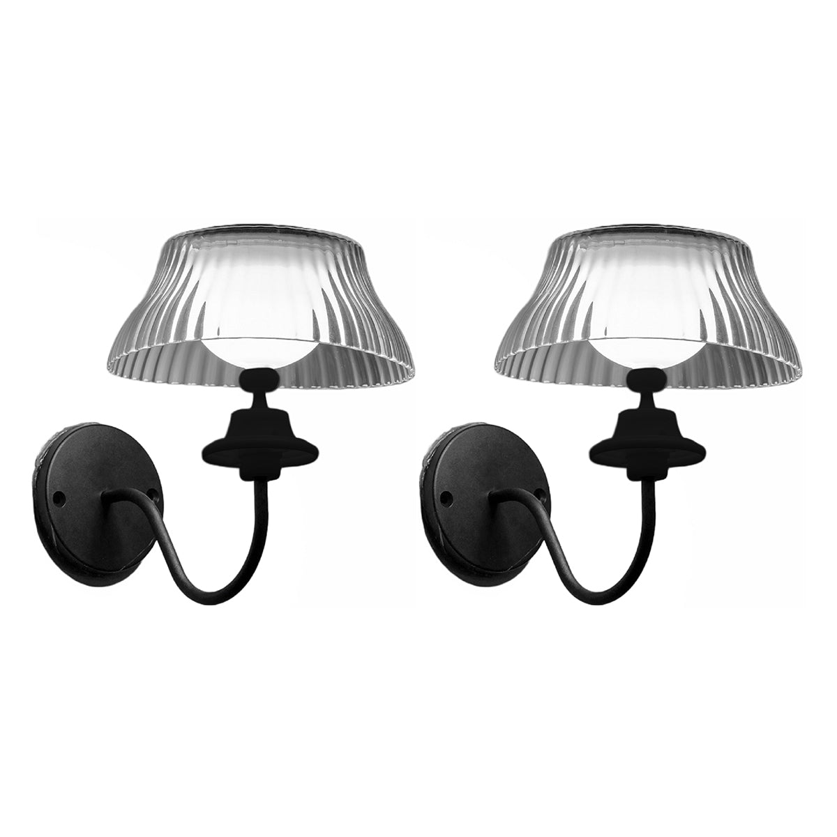 Lámparas LED solares con forma de concha (juego de 2)