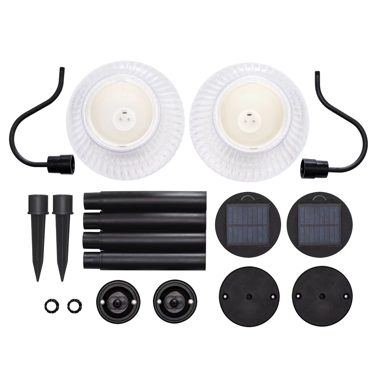 Lámparas LED solares con forma de concha (juego de 2)