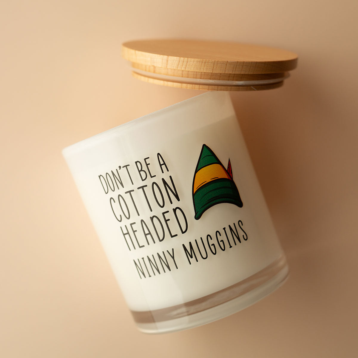 Weihnachtskerze mit Aufdruck - Cotton Headed Ninny