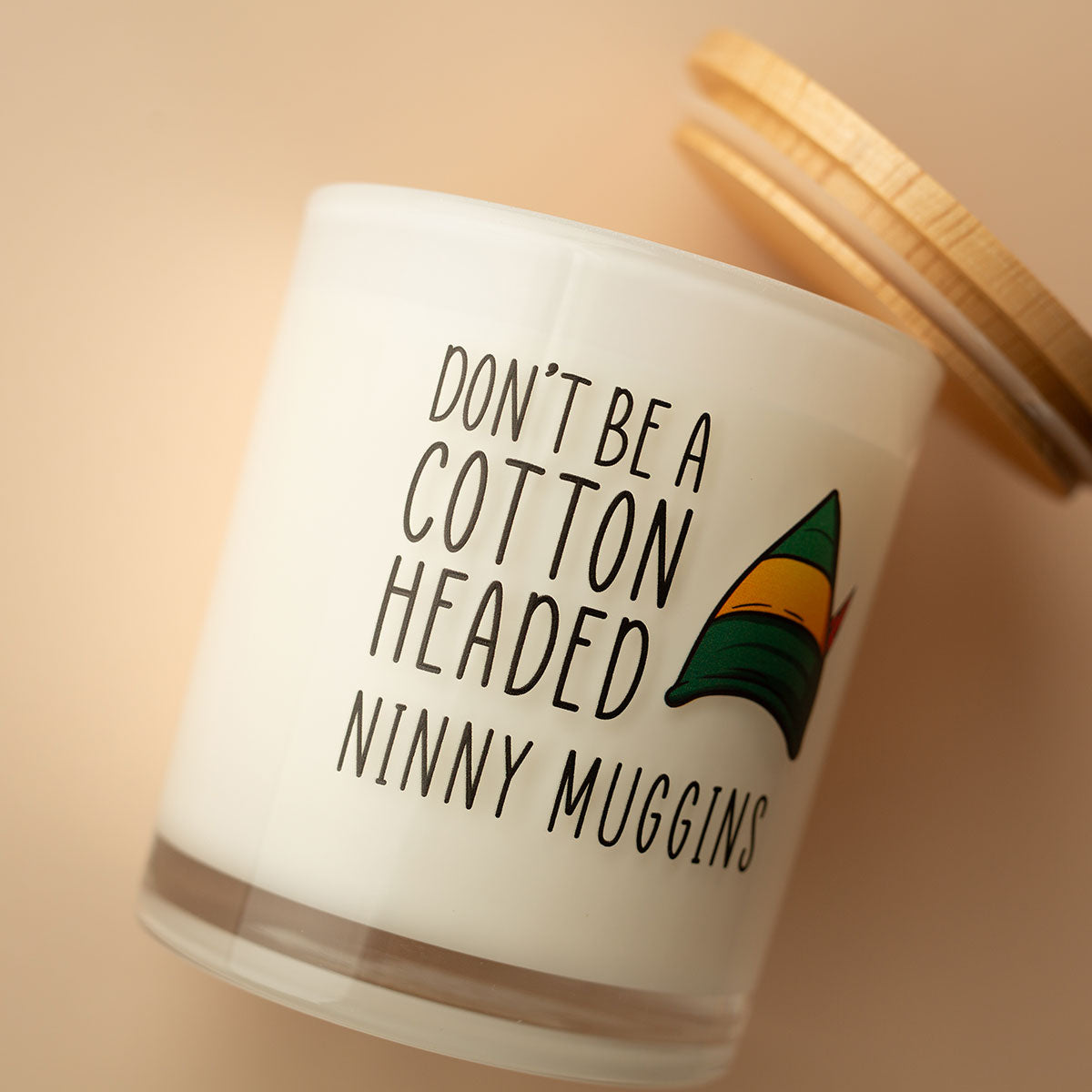 Weihnachtskerze mit Aufdruck - Cotton Headed Ninny