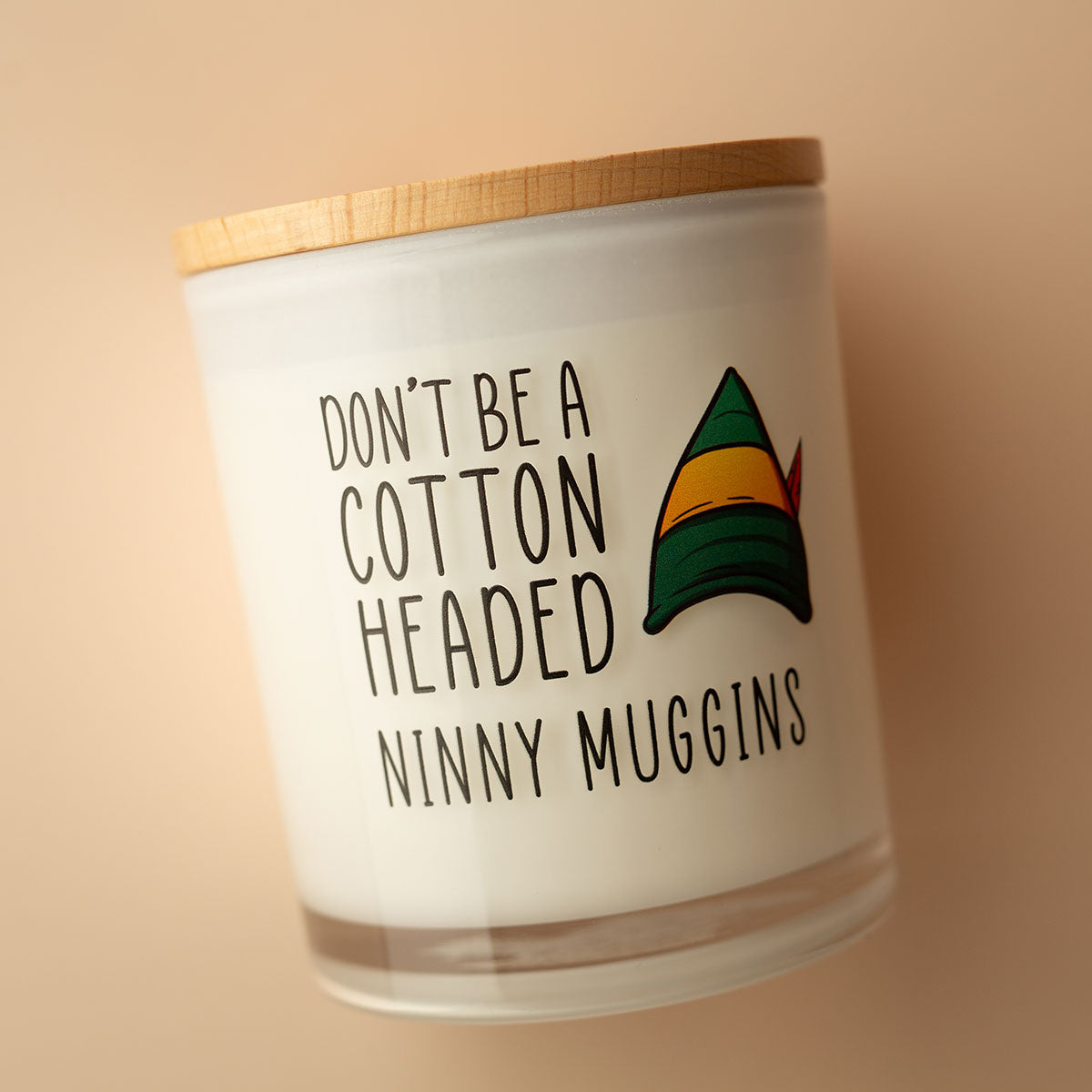 Weihnachtskerze mit Aufdruck - Cotton Headed Ninny