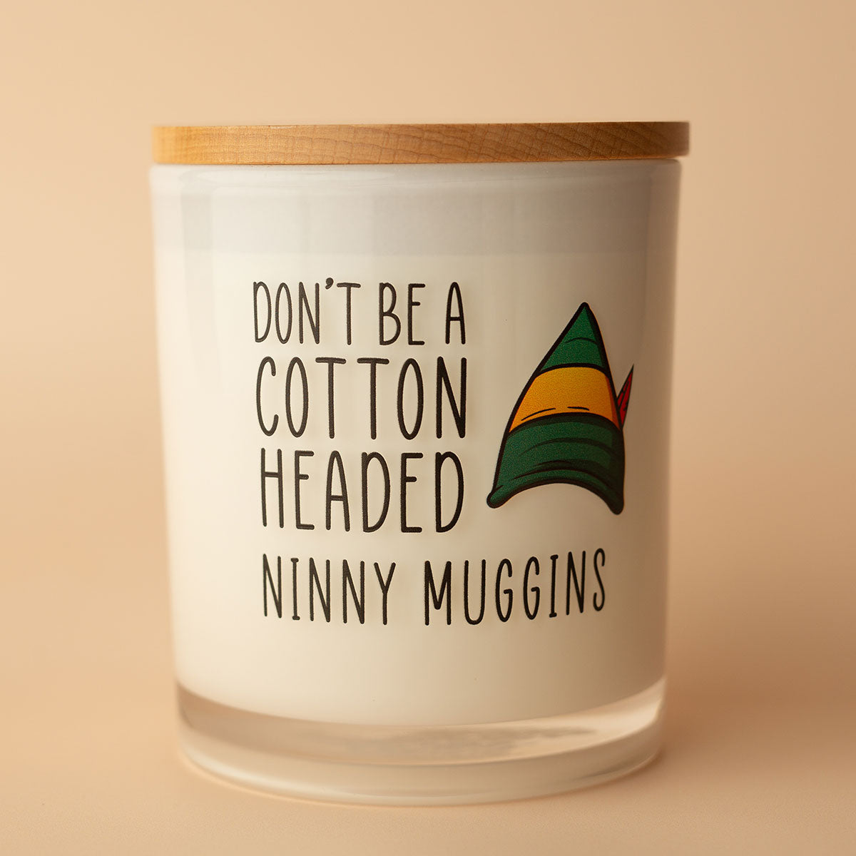 Weihnachtskerze mit Aufdruck - Cotton Headed Ninny