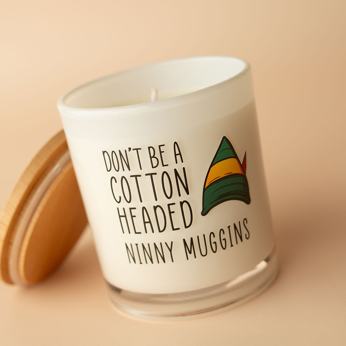 Weihnachtskerze mit Aufdruck - Cotton Headed Ninny