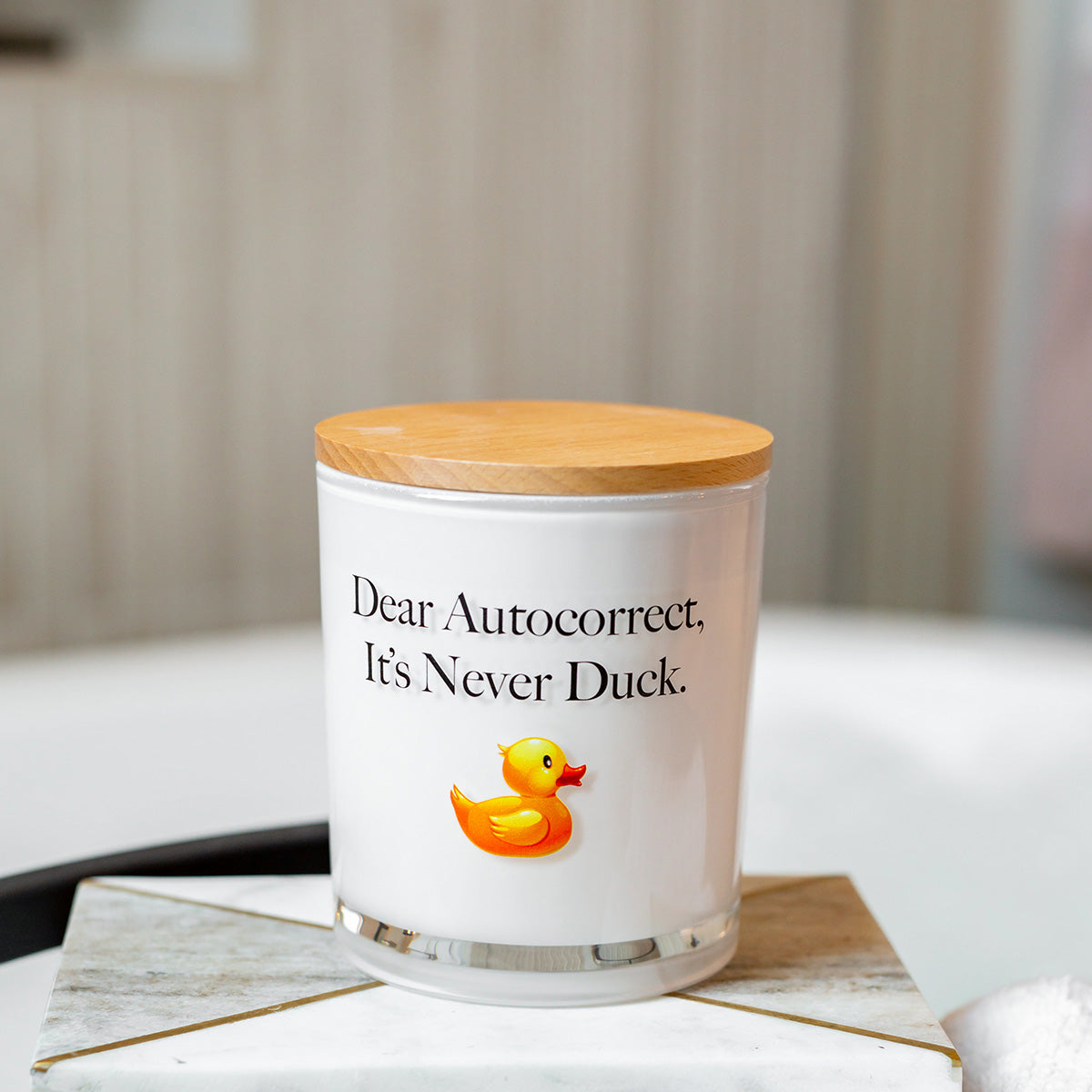 Dear Autocorrect Printed Soy Candle