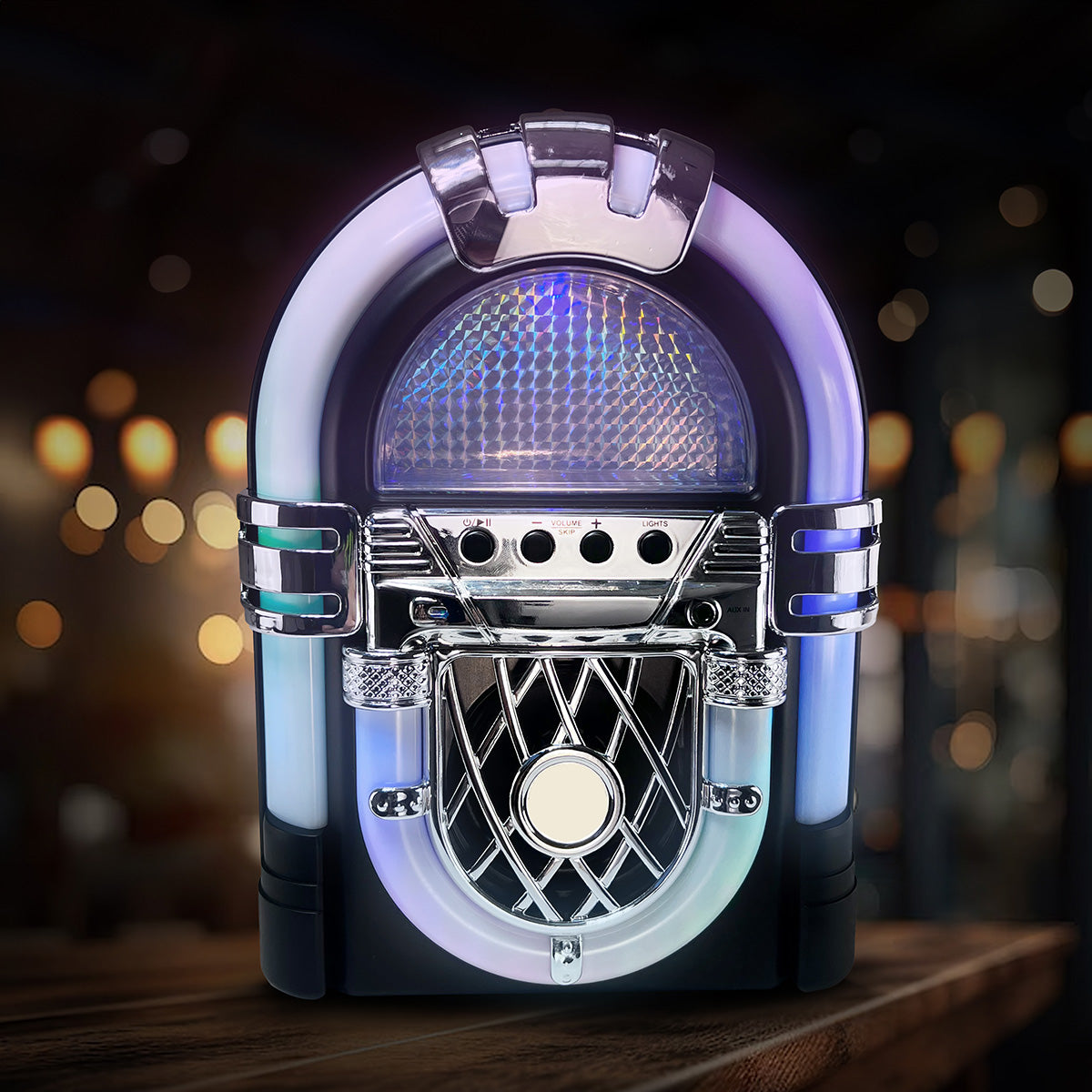 Minijukebox de escritorio con altavoz Bluetooth