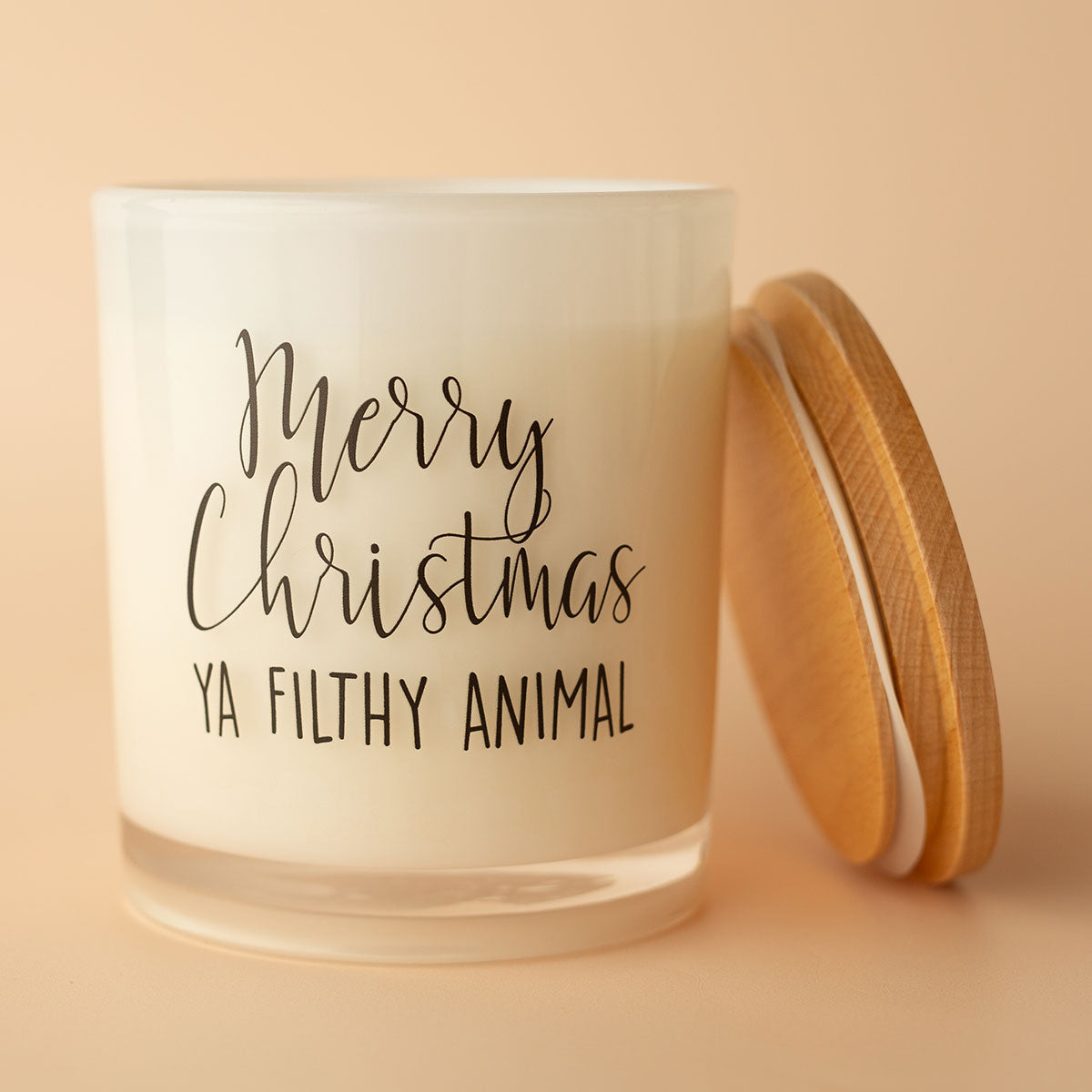 Weihnachtskerze mit Aufdruck – Filthy Animal