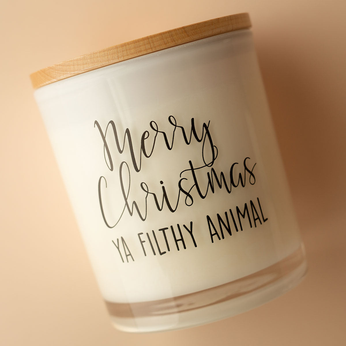 Weihnachtskerze mit Aufdruck – Filthy Animal