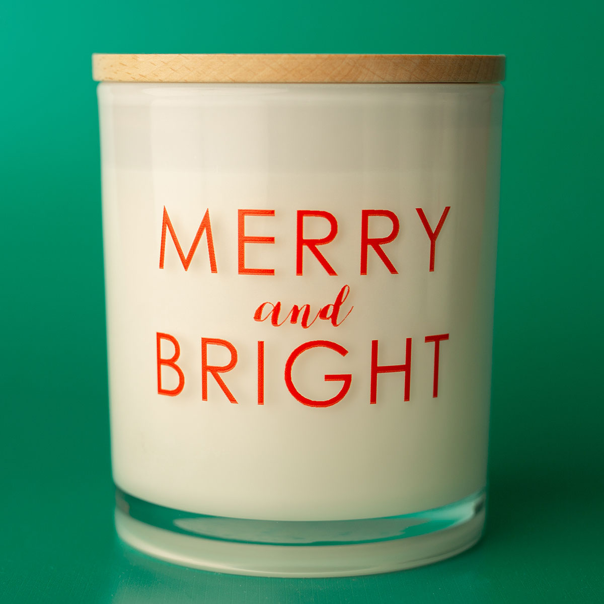 Kerstkaars met opdruk - Merry and Bright