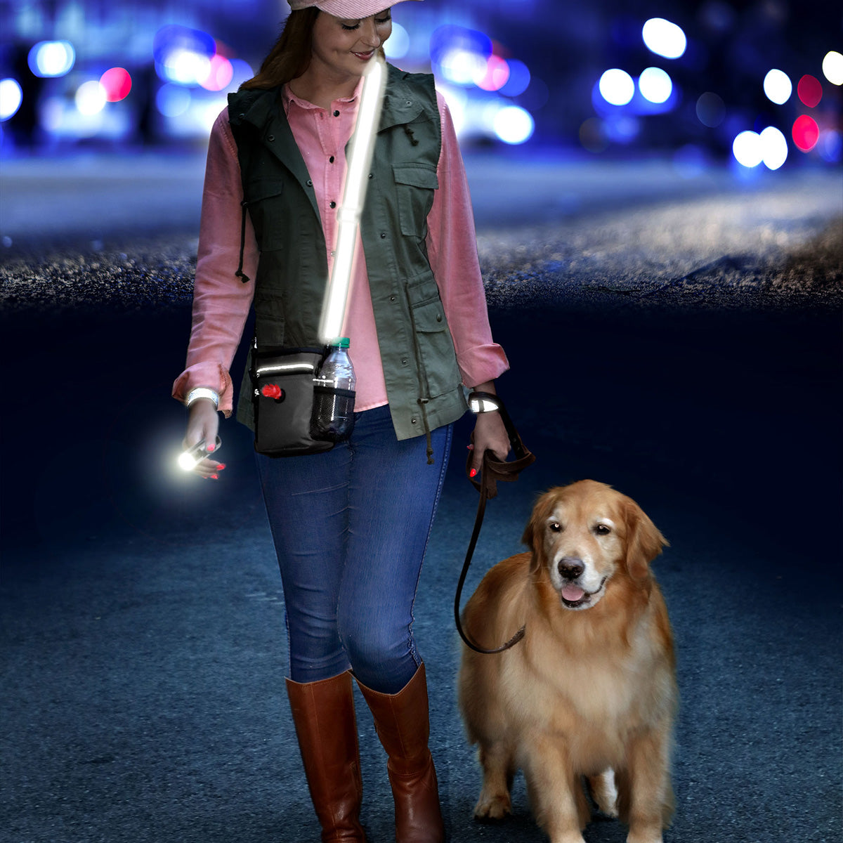Bolso para pasear al perro de día o de noche
