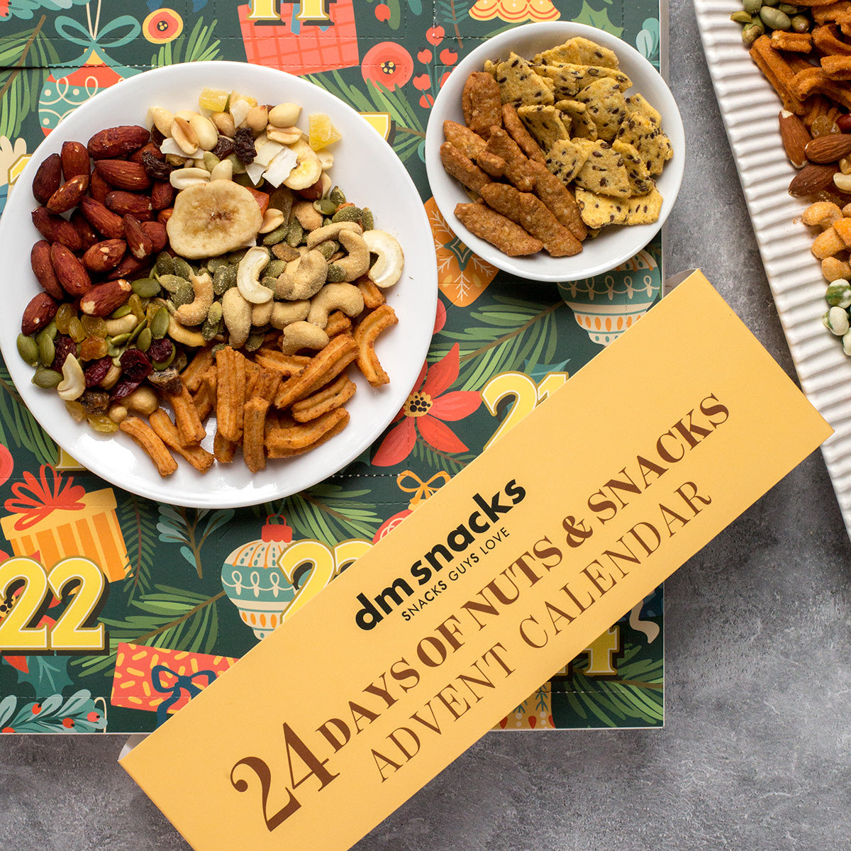 Damn, Man 24 Days of Gourmet Nuts and Snacks Advent Calendar