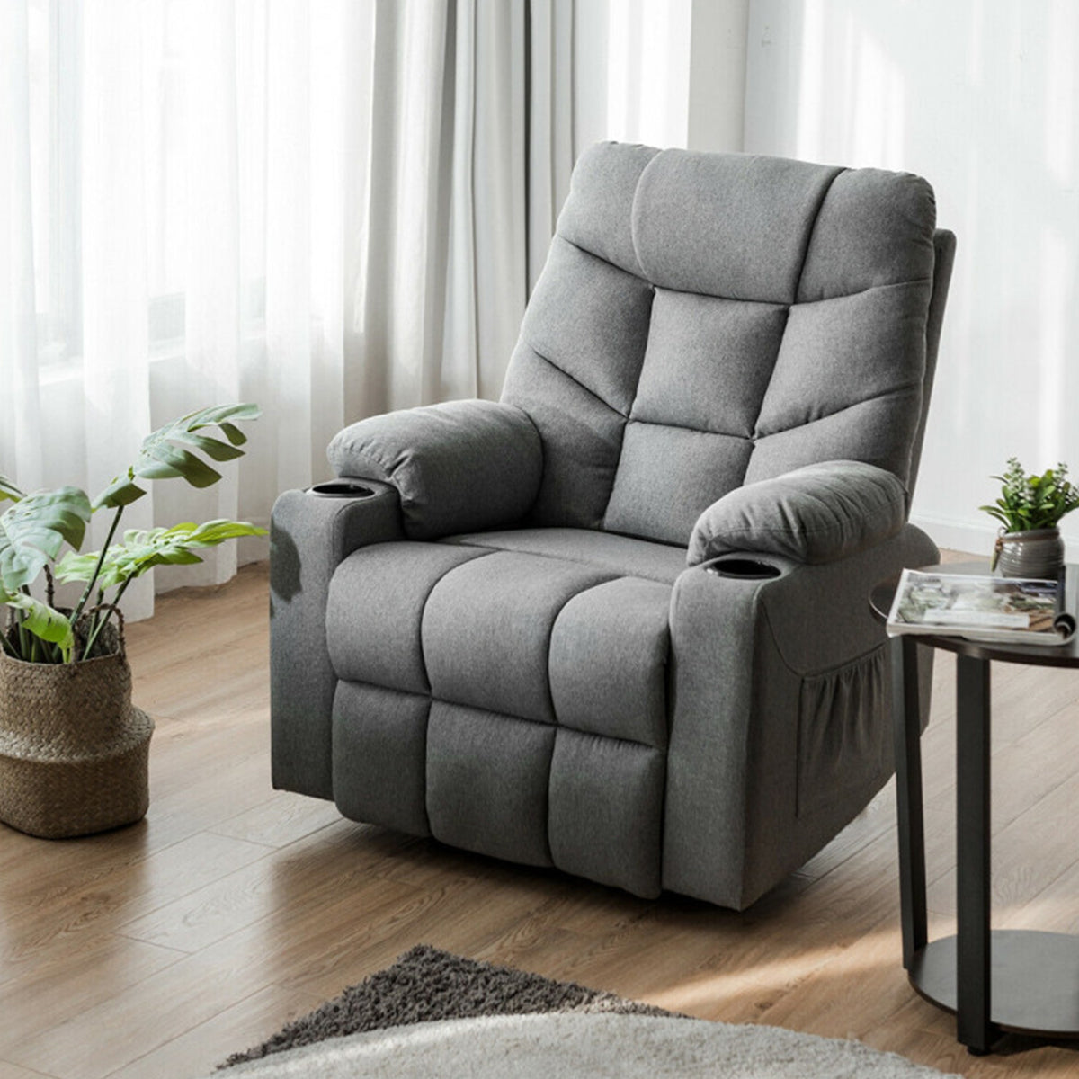 Sillón reclinable de masaje con calefacción y elevación eléctrica