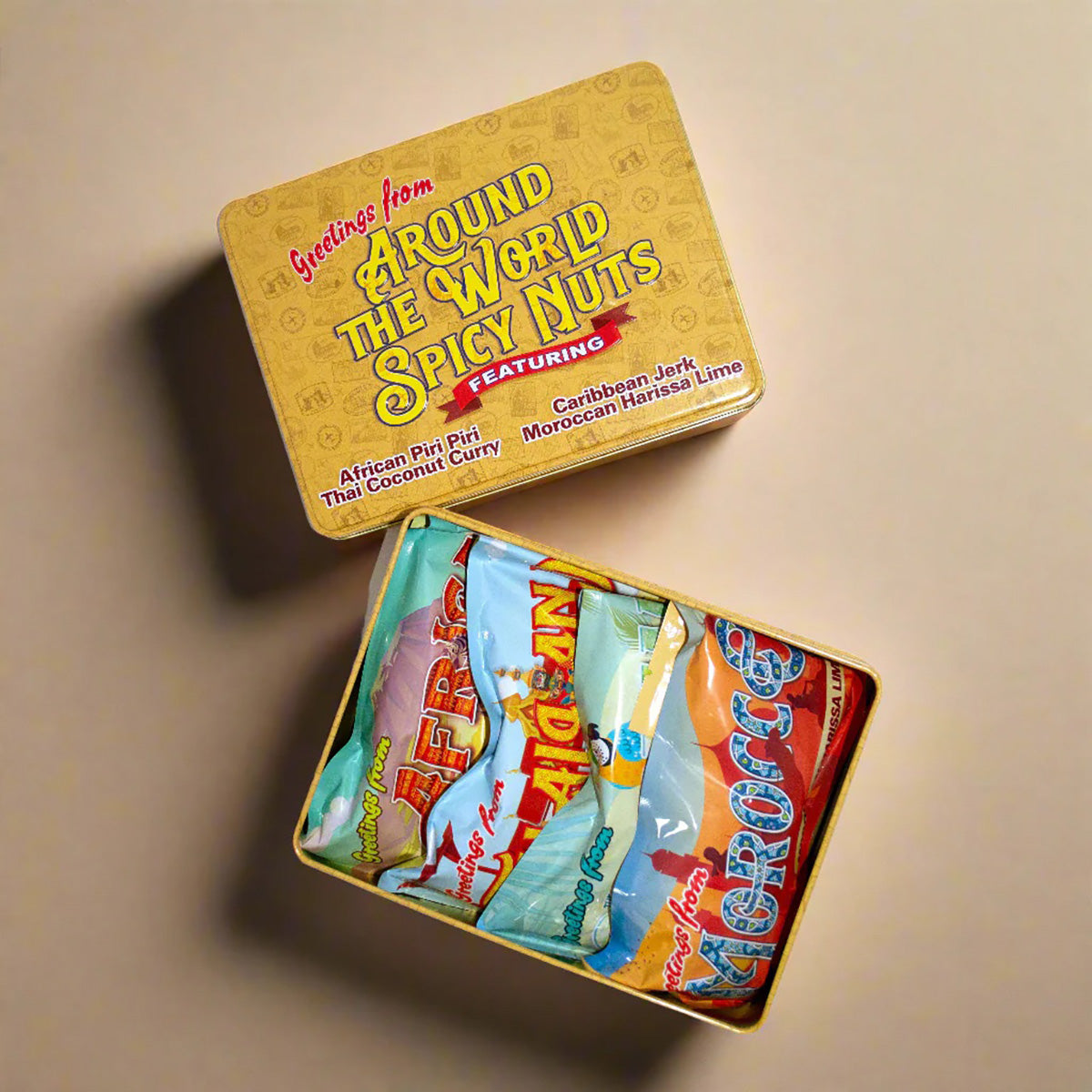 Muestrario de frutos secos picantes "Sugar Plum Around the World"