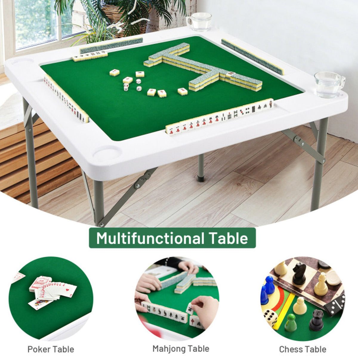 Mesa de juego de Mahjong para 4 jugadores