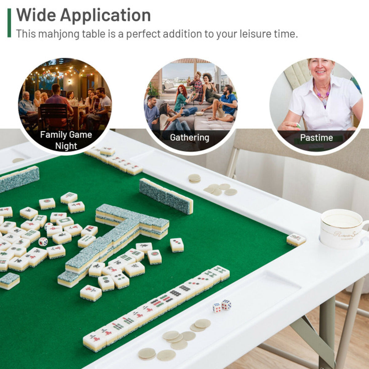 Mesa de juego de Mahjong para 4 jugadores