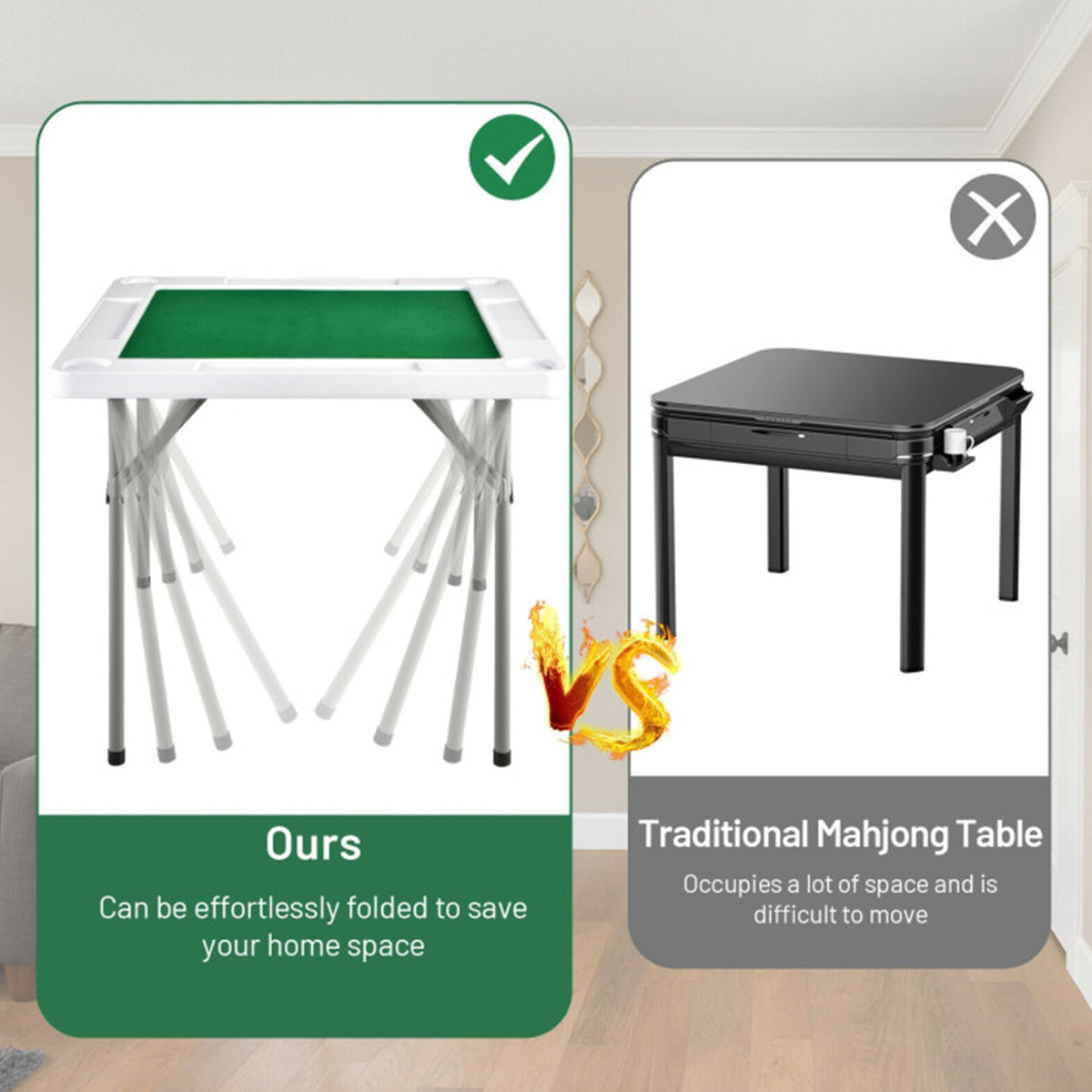 Mesa de juego de Mahjong para 4 jugadores