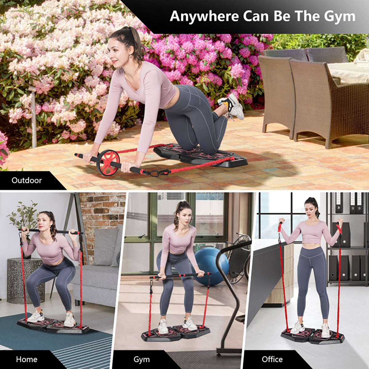 Tragbares All-in-One-Push-up-Board für das Heimtraining