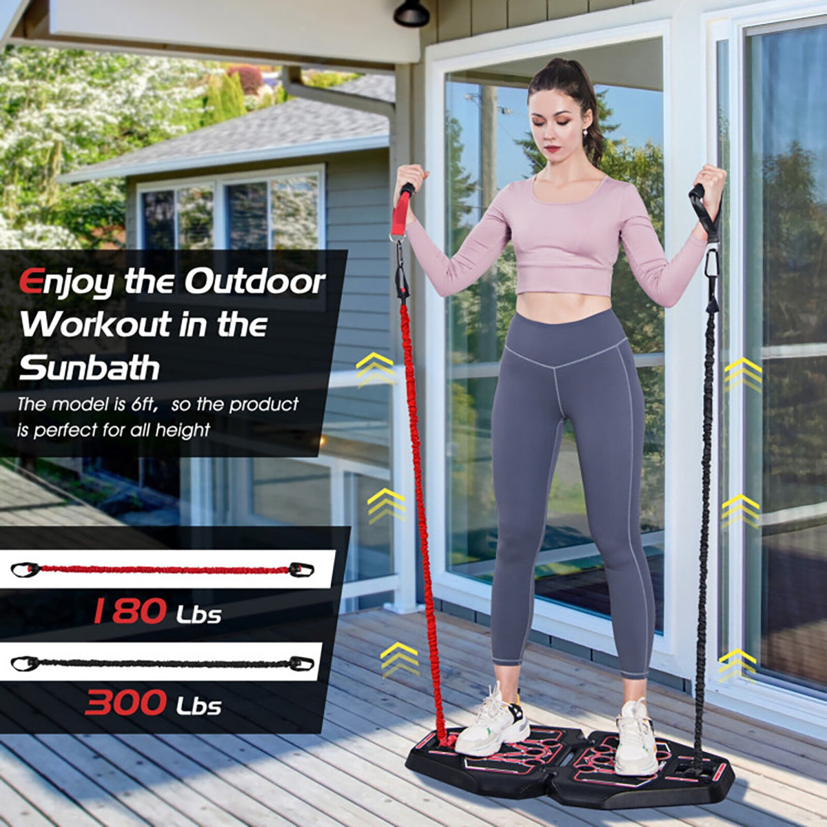 Tragbares All-in-One-Push-up-Board für das Heimtraining