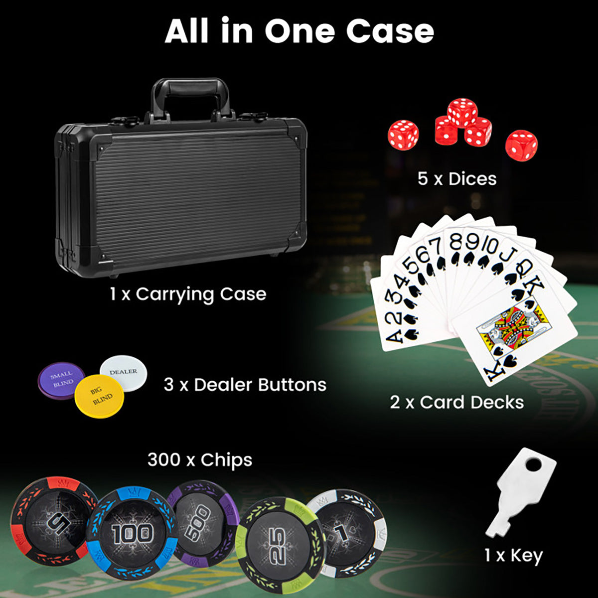 Set de fichas de póker Texas Hold'em