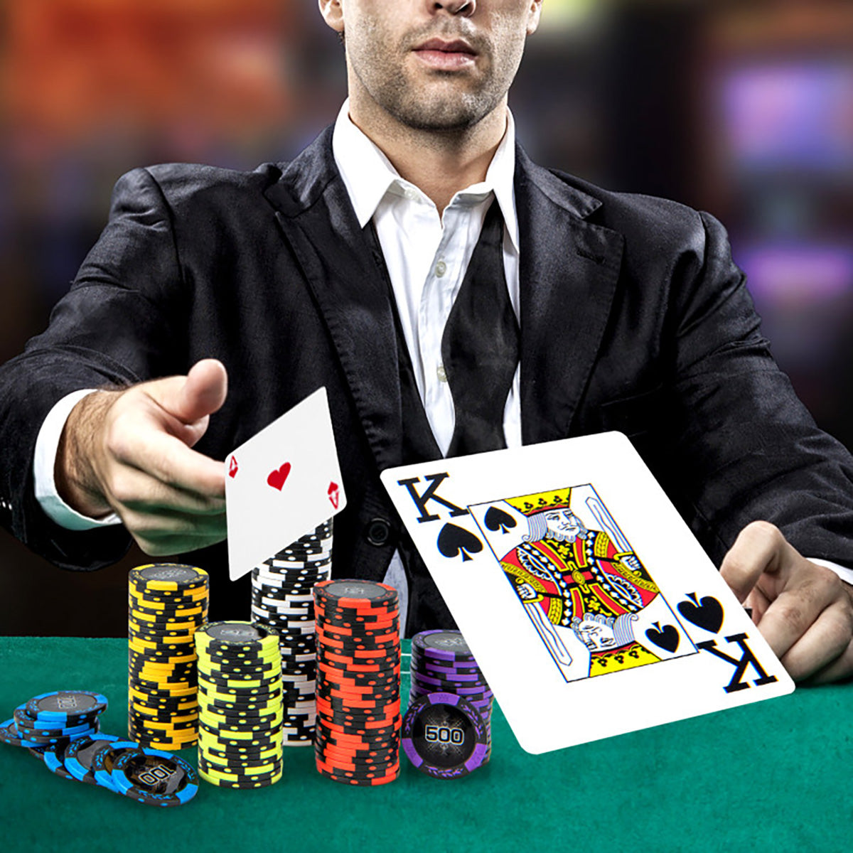 Set de fichas de póker Texas Hold'em