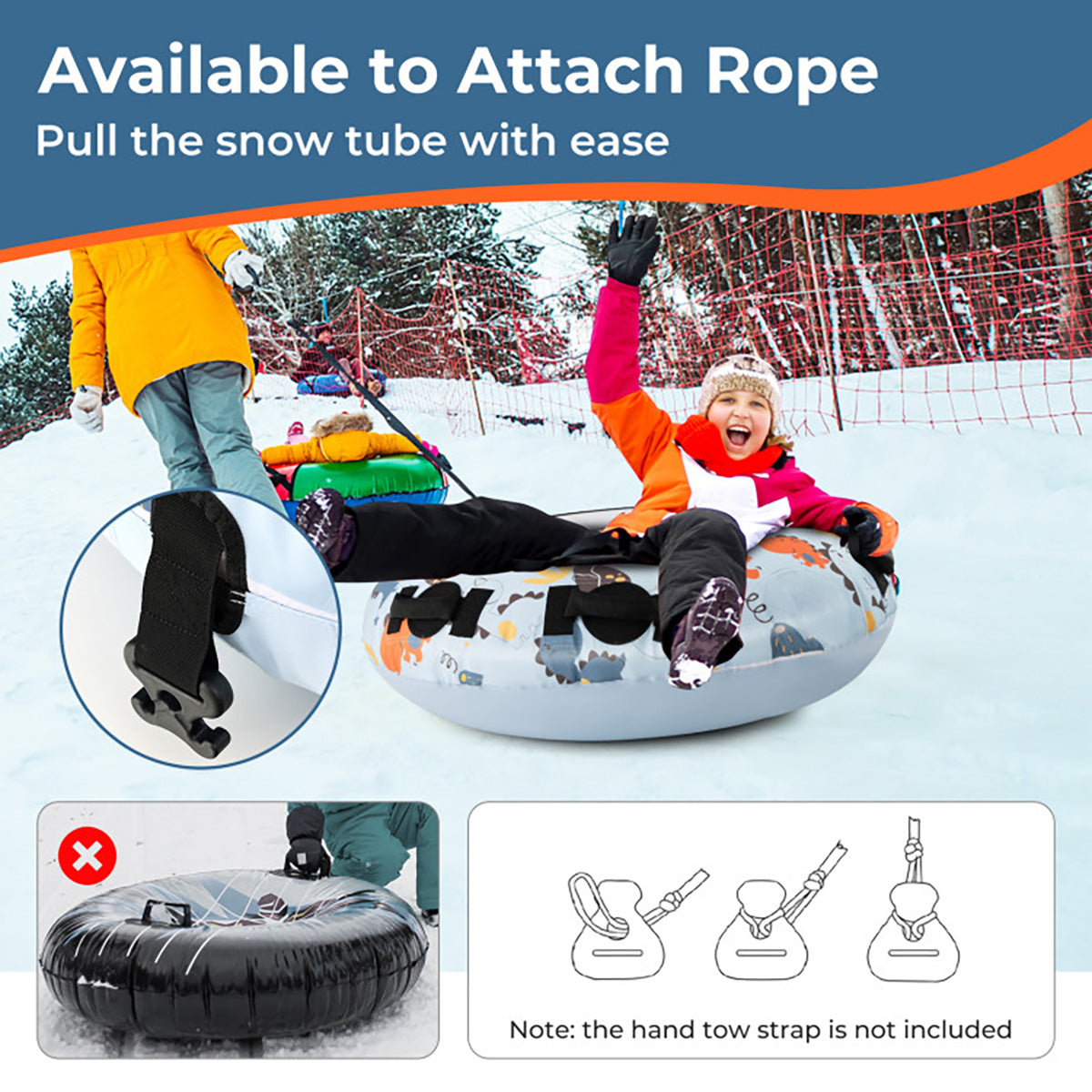 52'' robuster aufblasbarer Schneeschlitten