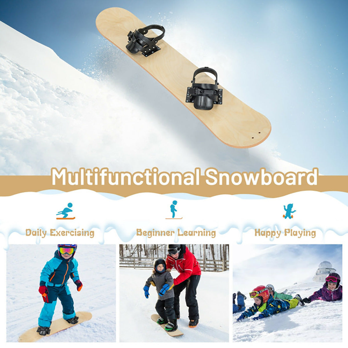 Snowboarding, trineo, esquí, tabla