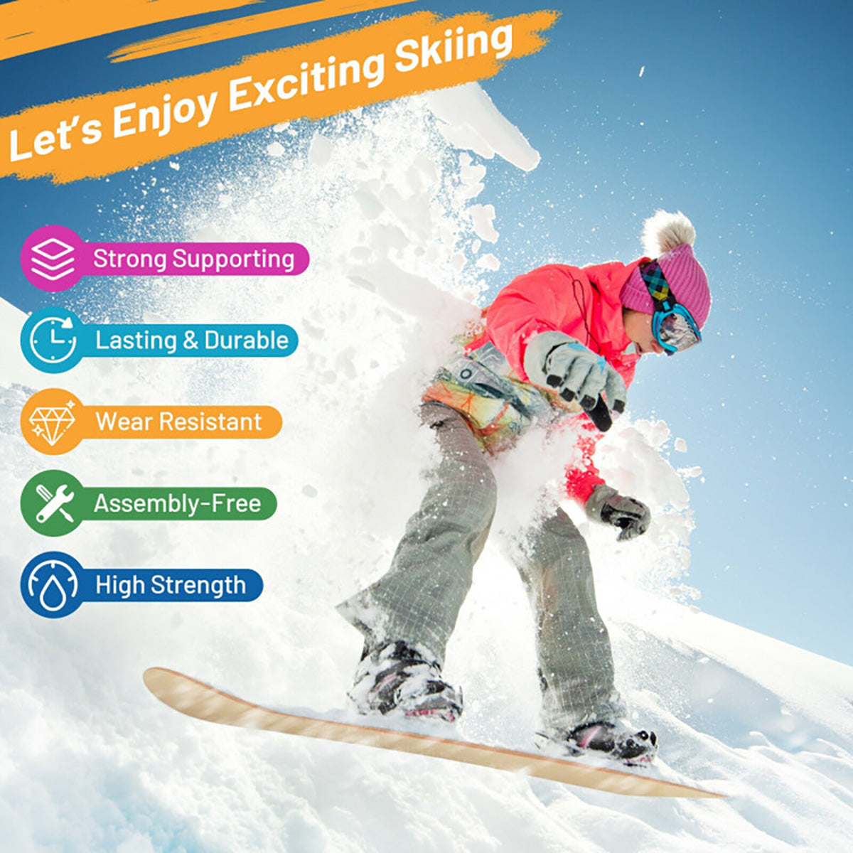 Snowboarding, trineo, esquí, tabla