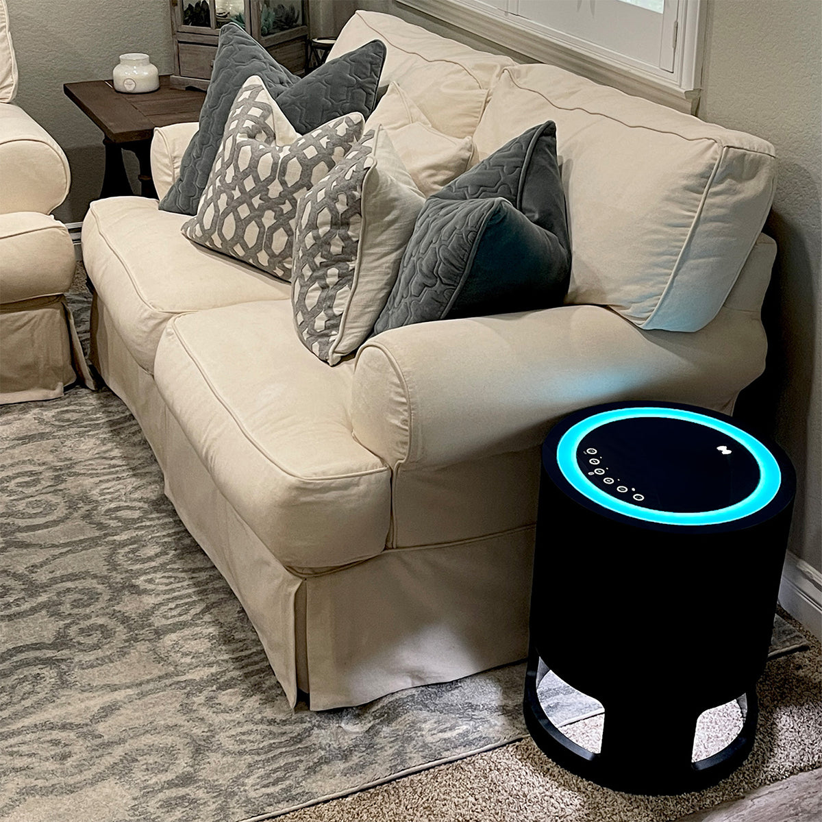 Mesa auxiliar con altavoz Bluetooth para exteriores y luz ambiental Nimbus