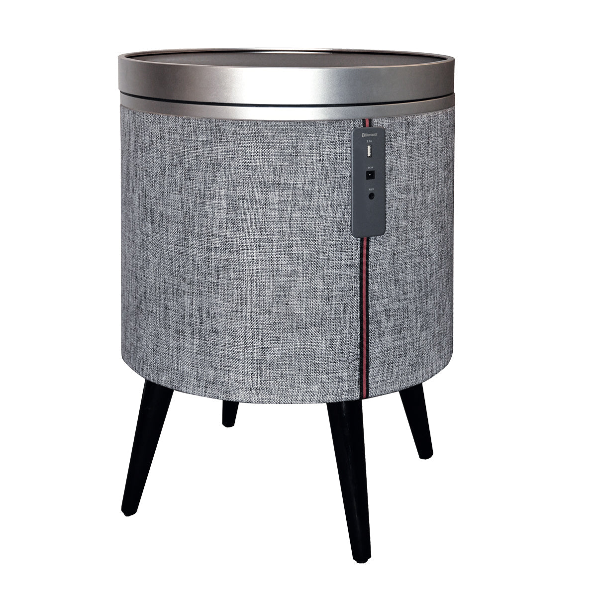 Mesa auxiliar con altavoz Bluetooth de tapa giratoria