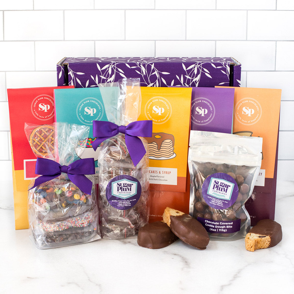 Caja de regalo de barras de chocolate nostálgicas Sugar Plum