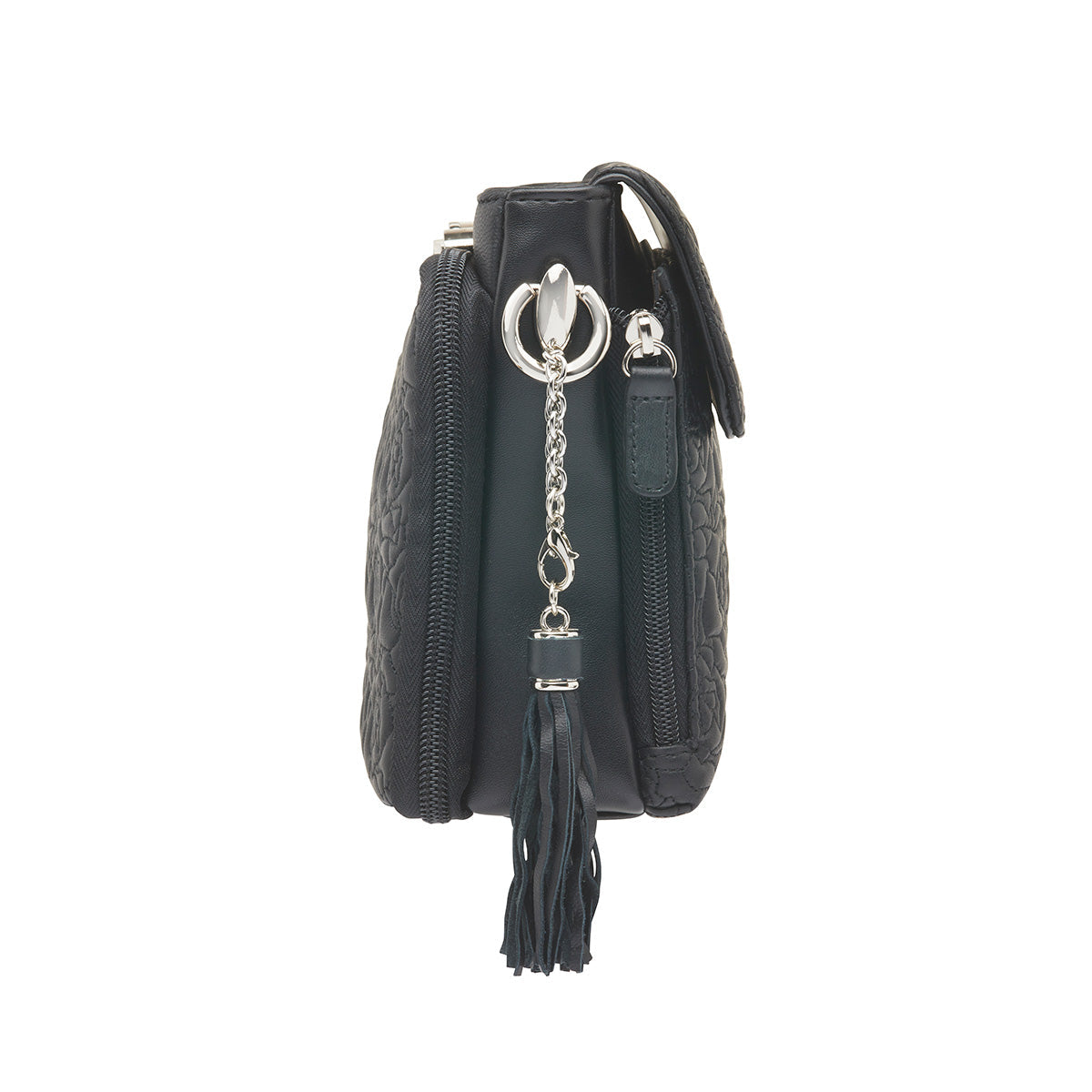 Bolso bandolera bordado con compartimento para arma oculta