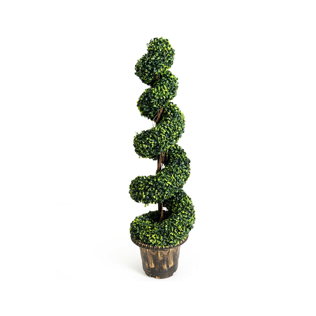4' Artificial Boxwood Spiral Topiary Trees (Set of 2)