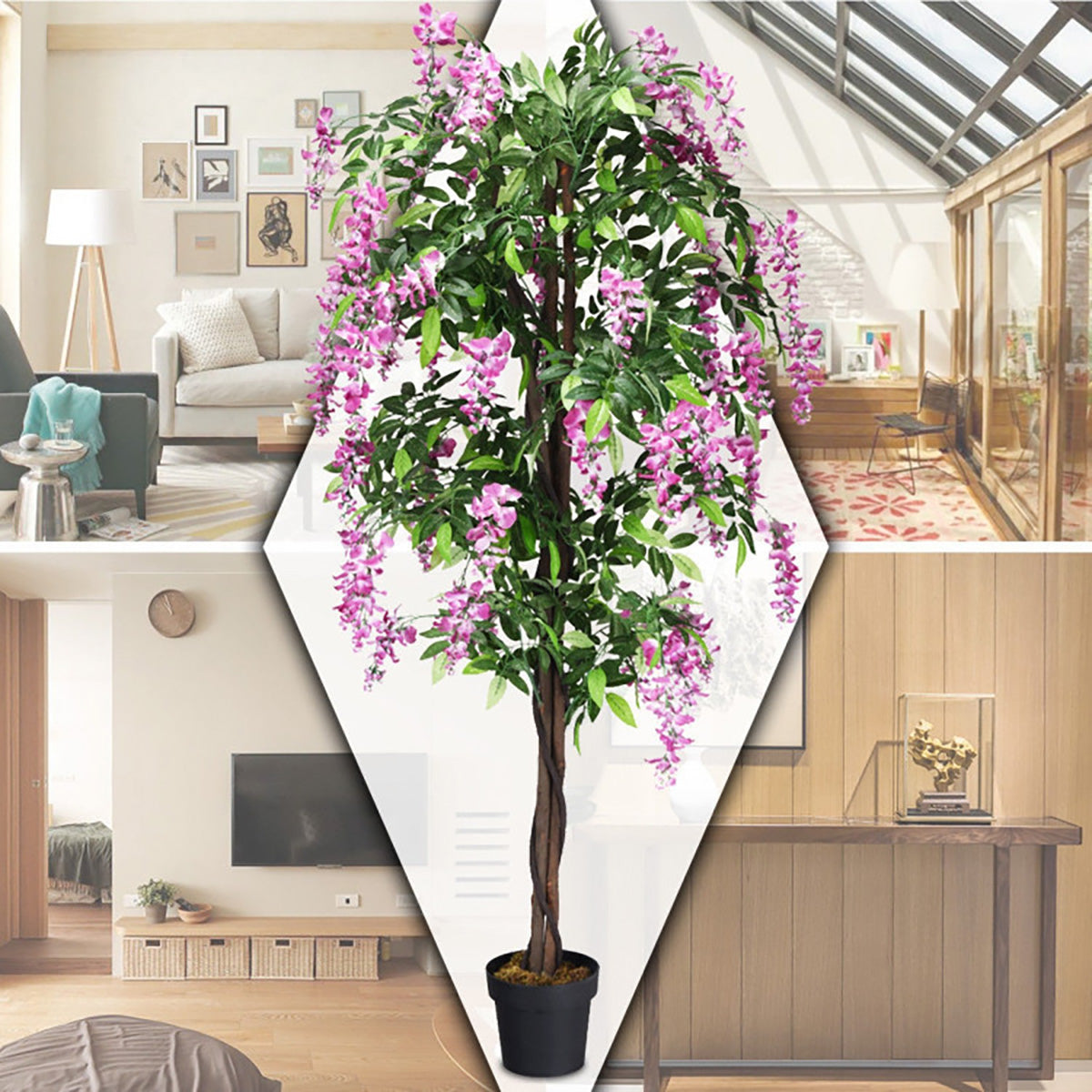 180 cm kunstzijde blauweregenboom
